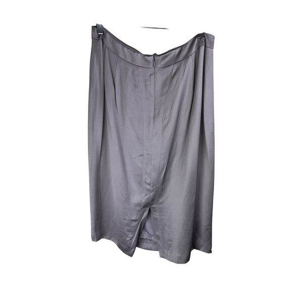 Talbots Womens Silk Pencil Skirt Size 10 Lilac Purple Classic Office Work - Picture 2 of 4